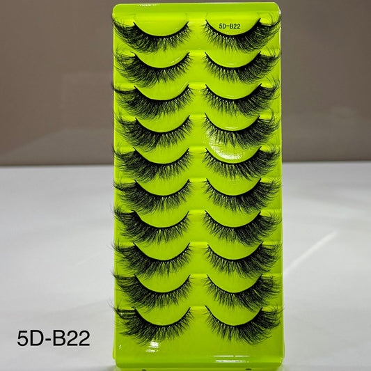 10 Pair Mink Eyelashes (5D-B22)