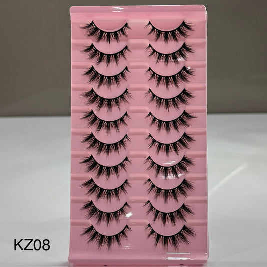 10 Pair Mink Eyelashes (KZ06)