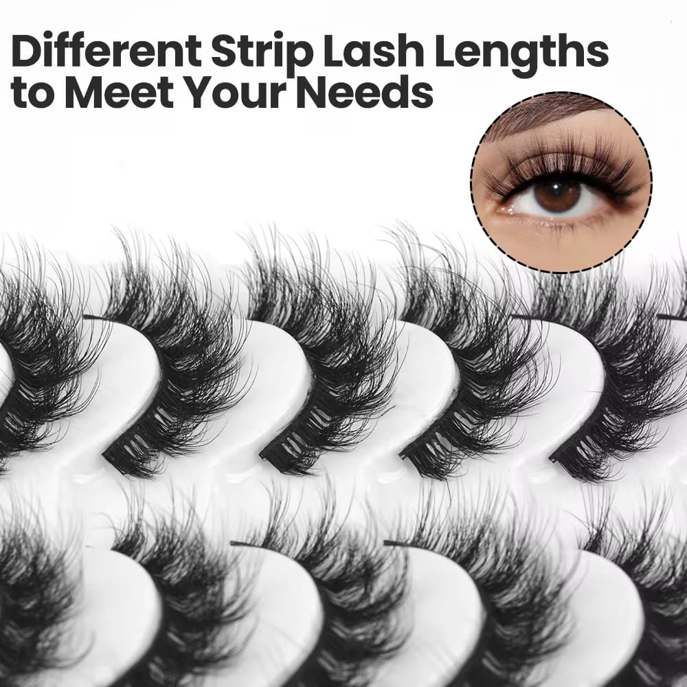 10 Pair Mink Eyelashes (5D-01)
