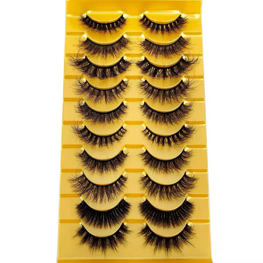 10 Pair Mink Eyelashes (6DH-C)