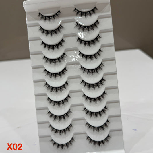 10 pairs Lashes X02