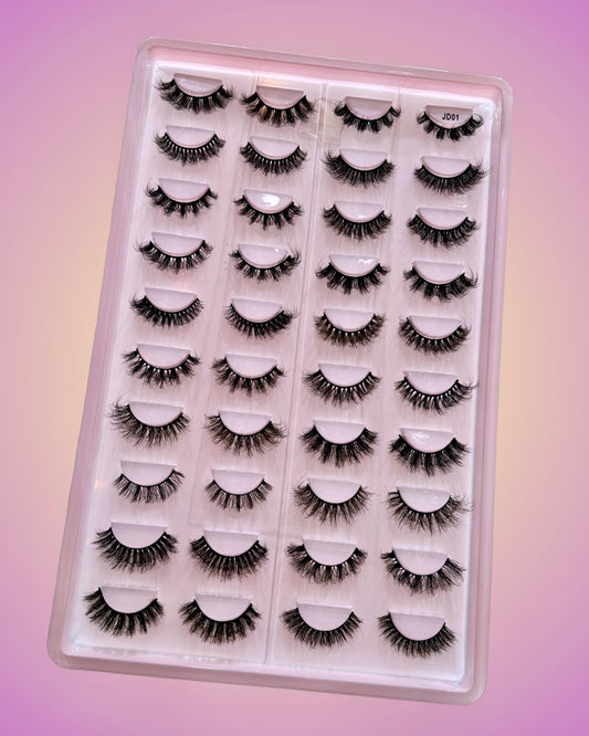 20 Pairs Mink Eye Lashes (JD01)