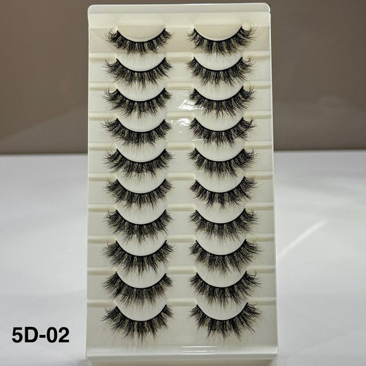 10 Pair Mink Eyelashes (5D-02)