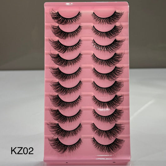 10 Pair Mink Eyelashes (KZ02)