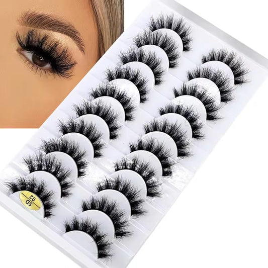 10 Pair Mink Eyelashes (5D-02)