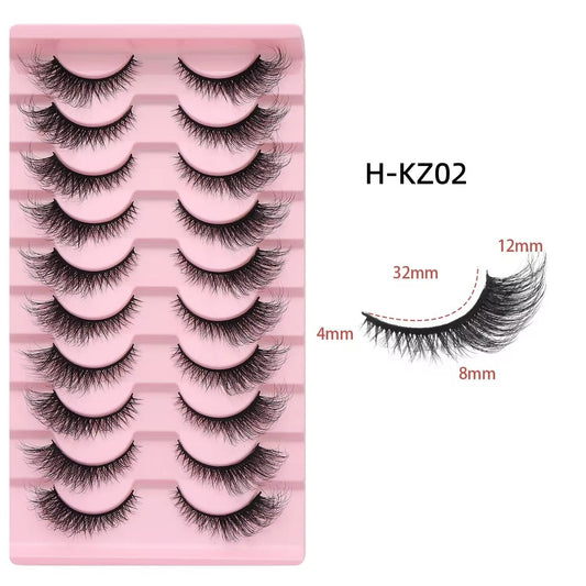10 Pair Mink Eyelashes (KZ02)